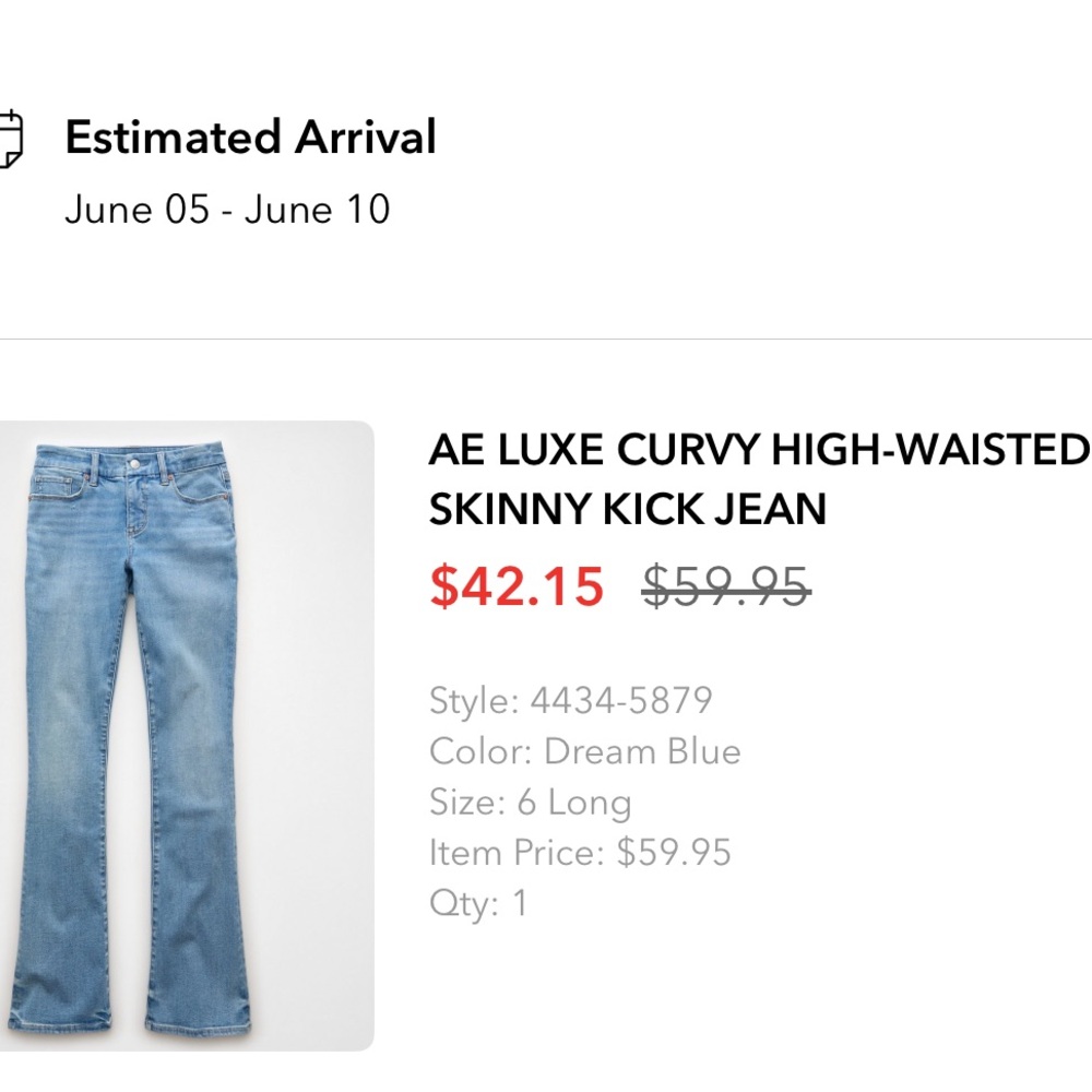 American Eagle Outfitters Curvy High-Waisted Skinny Jeans - Dream Blue